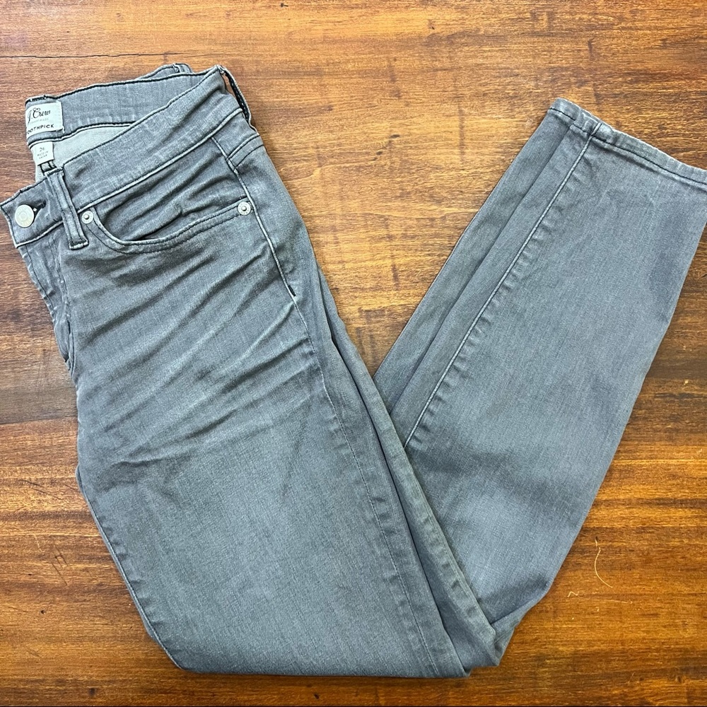 J Crew Toothpick Gray Jean Size 26
